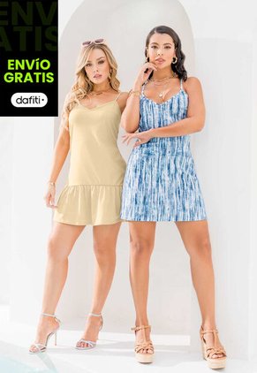 Vestido Paq X2 Exterior Multicolor Mp 1654