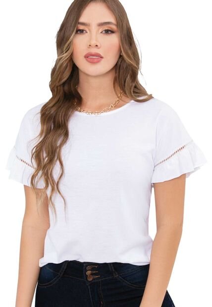 Camiseta Mujer Blanco Mp 86904