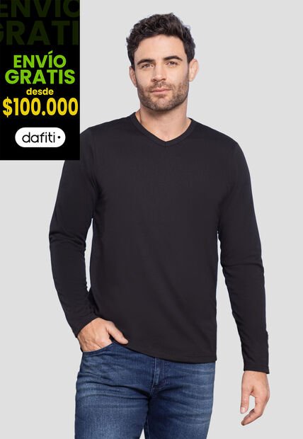 Camibuzo Hombre Negro Mp 102564