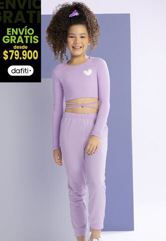 Conjunto Infantil Femenino Lila Mp 100485 MP
