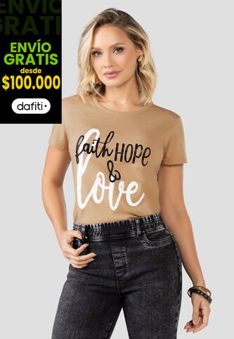 Camiseta Mujer Beige Mp 100778 MP