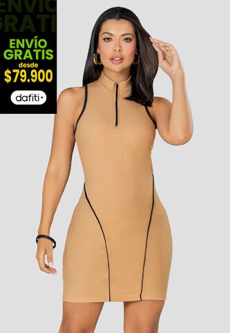 Vestido Corto Mujer Caramelo Mp 101025 MP
