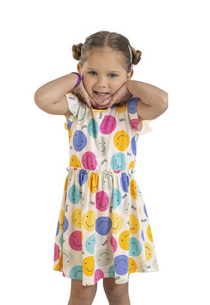 Vestido Infantil Blanco Mp 4664