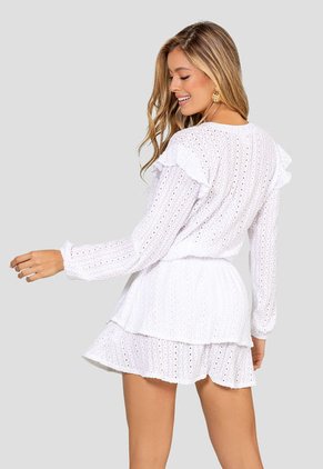 Falda Corta Mujer Blanco Mp 110536