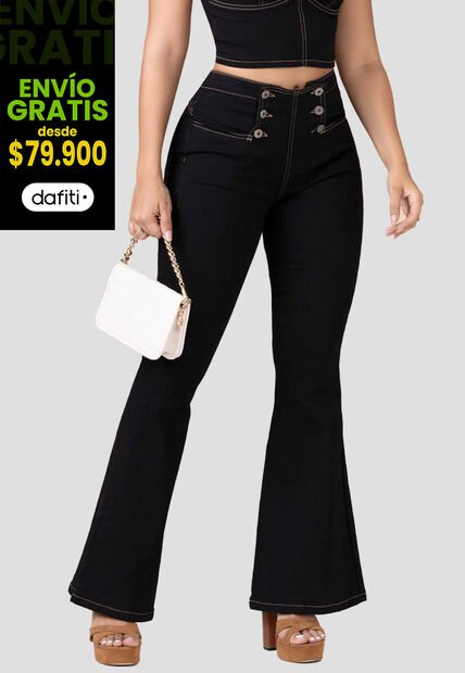 Jean Mujer Negro Mp 100321