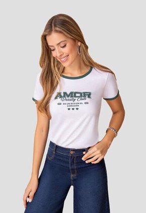 Camiseta Mujer Blanco Mp 111996