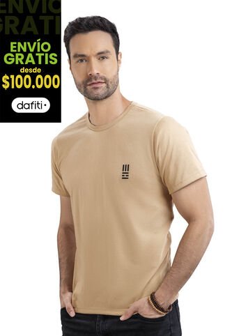 Camiseta Hombre Beige Mp 7766 MP