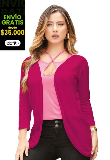 Cardigan Mujer Fucsia Mp 6564