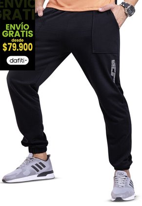 Jogger Hombre Negro Mp 6073