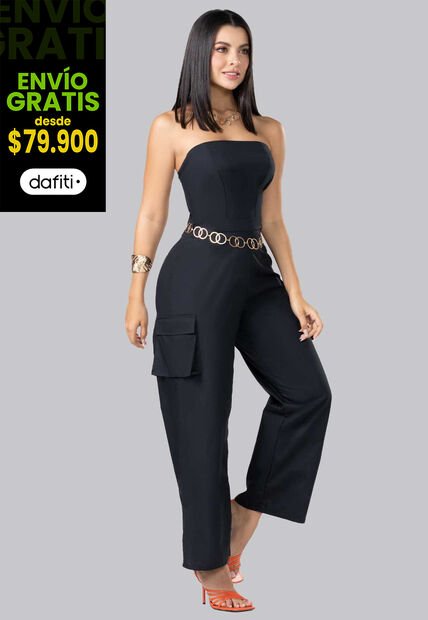 Enterizo Largo Mujer Negro Mp 102617