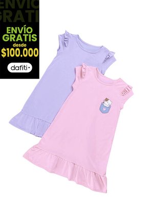 Vestido Paq X2 Infantil Multicolor Mp 1156