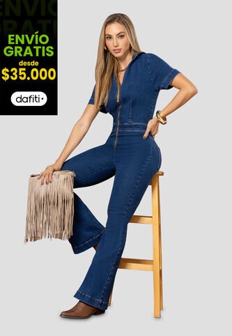 Enterizo Largo Mujer Azul Medio Mp 112371 MP