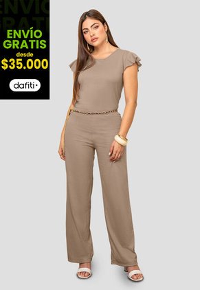 Enterizo Largo Mujer Café Pardo Mp 5812