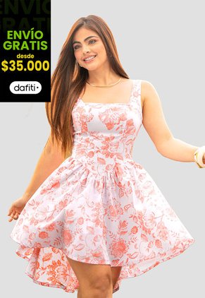 Vestido Corto Mujer Estampado Mp 113969
