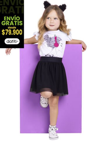 Conjunto Infantil Femenino Blanco Mp 3180 MP