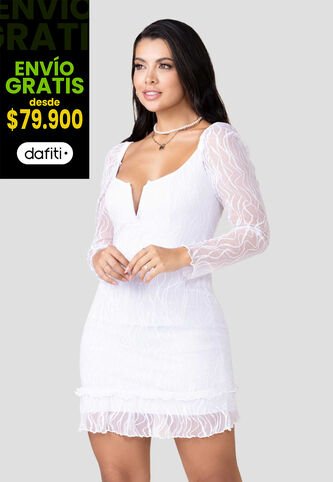 Vestido Corto Mujer Blanco Mp 3474 MP