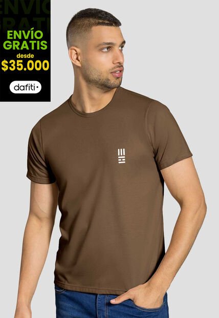 Camiseta Hombre Chocolate Mp 7766