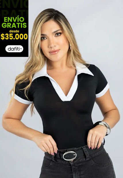 Polo Mujer Negro Mp 111394