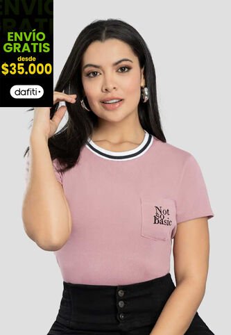 Camiseta Mujer Rosa Polvo Mp 111398 MP