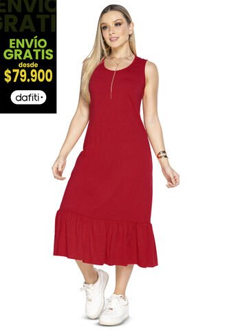 Vestido Largo Mujer Rojo Mp 3766 MP