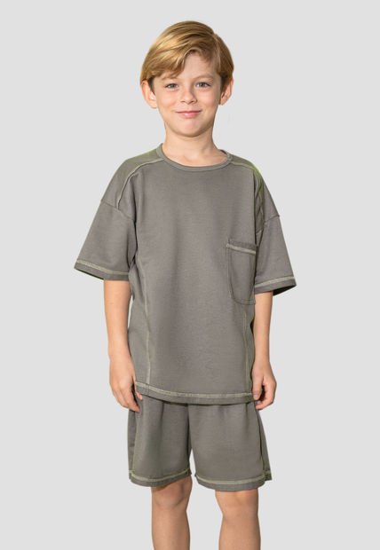 Conjunto Infantil Masculino Gris Mp 105724