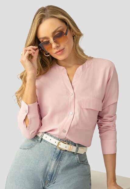Camisa Mujer Rosa Polvo Mp 112233