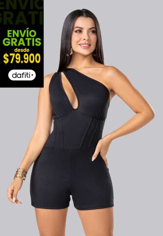 Enterizo Corto Mujer Negro Mp 102269 MP
