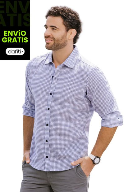 Camisa Hombre Azul Mp 6872