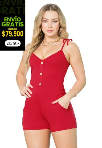 Enterizo Corto Mujer Rojo Mp 146 MP