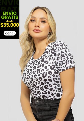 Camiseta Mujer Estampado Gris Mp 112229 MP