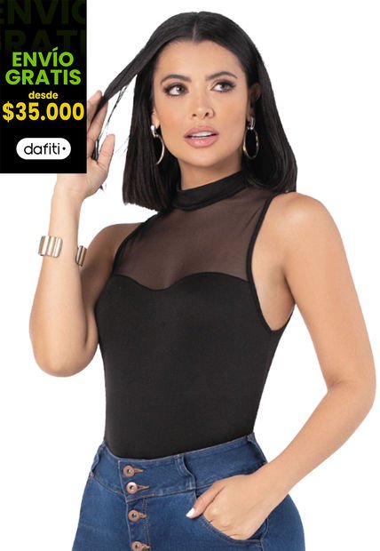 Camiseta Mujer Negro Mp 5951