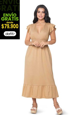 Vestido Largo Mujer Beige Mp 869 MP