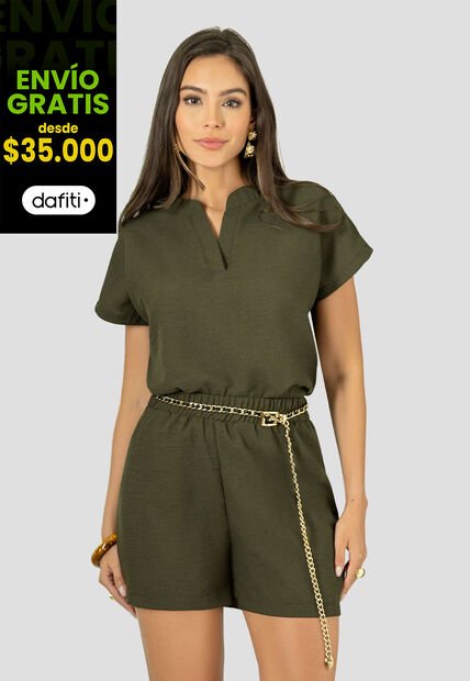 Conjunto Mujer Verde Militar Mp 112891