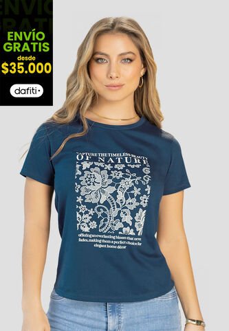 Camiseta Mujer Azul Profundo Mp 112217 MP