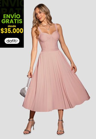 Vestido Corto Mujer Rosa Polvo Mp 113004 MP