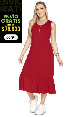 Vestido Largo Mujer Rojo Mp 3766 MP