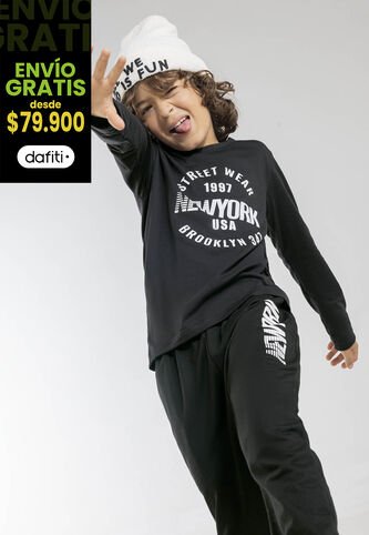 Jogger Infantil Negro Mp 1395 MP