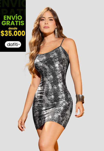 Vestido Corto Mujer Negro Mp 112826