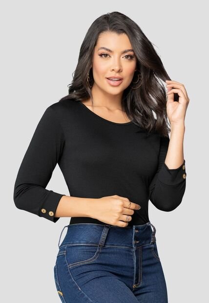 Camibuzo Mujer Negro Mp 2364