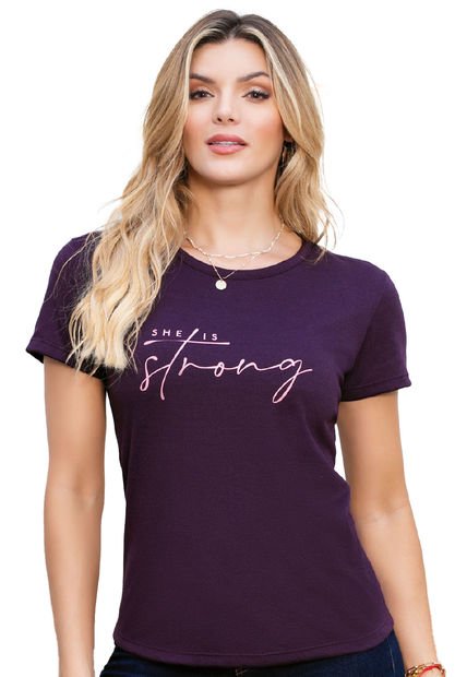 Camiseta Mujer Morado Mp 9670