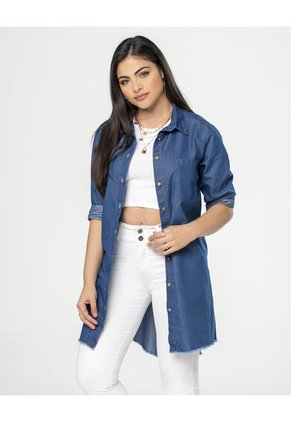 Vestido Corto Vestido Corto Mujer Azul Mp 7982