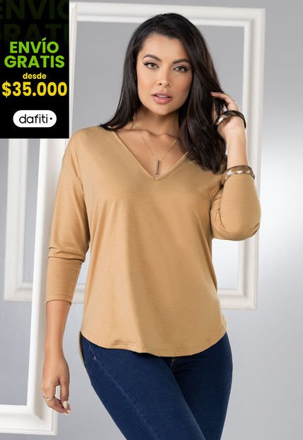 Camiseta Mujer Caramelo Mp 16856