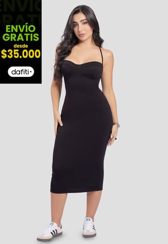 Vestido Mujer Negro Mp 5519 MP