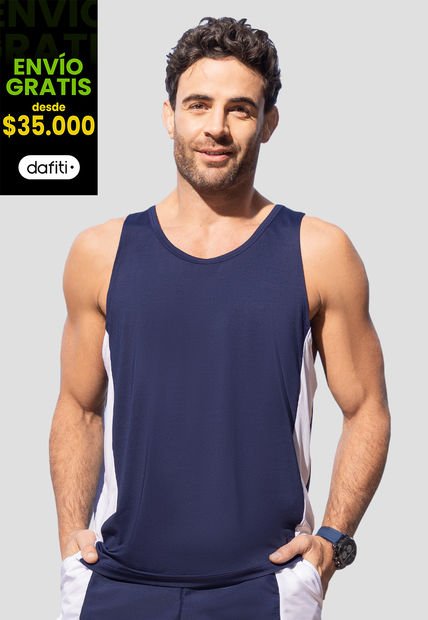 Camisilla Hombre Azul Navy Mp 102573