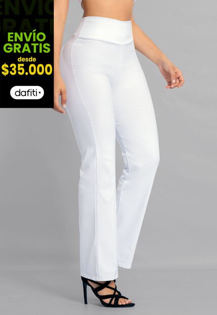 Pantalón Mujer Blanco Mp 108354