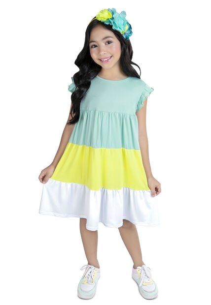 Vestido Infantil Verde Menta Mp 34668
