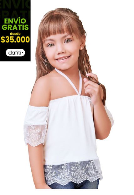 Blusa Bebe Para Niña MP -Blanco