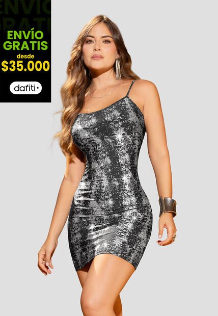 Vestido Corto Mujer Negro Mp 112826