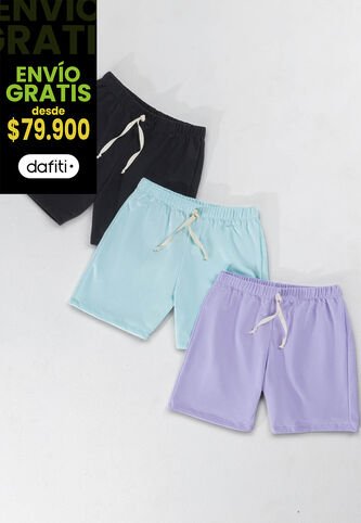 Bermuda Paq X3 Infantil Multicolor Mp 1950 MP