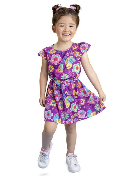 Vestido Infantil Estampado Mp 9932